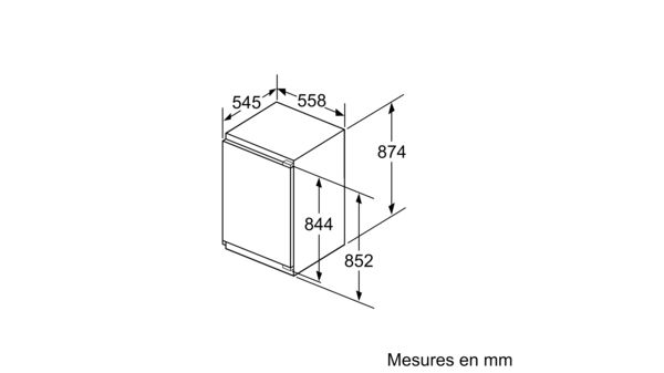 Serie | 6 Réfrigérateur intégrable avec compartiment congélation 88 x 56 cm soft close flat hinge KIL22AD31H KIL22AD31H-10