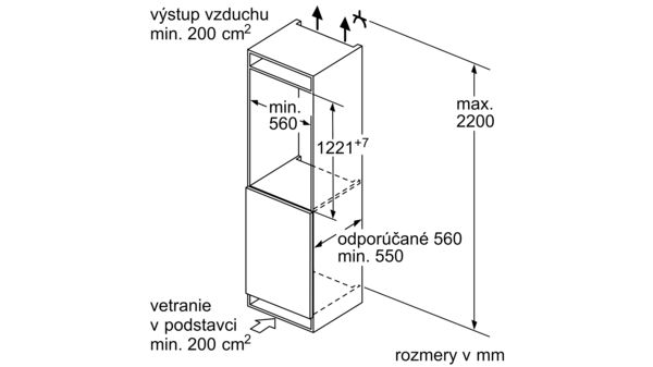 Serie | 8 Zabudovateľná chladnička s mraziacou časťou 122.5 x 56 cm KIF42AF30 KIF42AF30-11