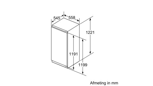 Serie 6 Integreerbare koelkast met diepvriesgedeelte 122.5 x 56 cm soft close flat hinge KIL42ADE0 KIL42ADE0-8