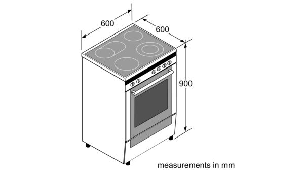 Serie | 4 Free-standing electric cooker Stainless steel HCA854450A HCA854450A-7
