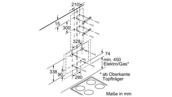 Serie | 6 Wandesse, 60 cm Schräg-Essen-Design DWK06G660 DWK06G660-7