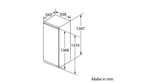 Serie 8 Einbau-Kühlschrank mit Gefrierfach 140 x 56 cm Flachscharnier KIF52AFF0 KIF52AFF0-8