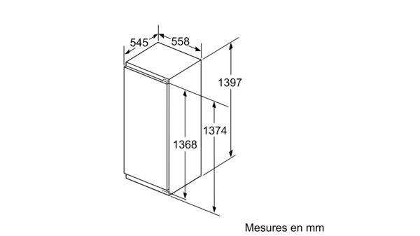 Serie | 8 réfrigérateur intégrable avec compartiment de surgélation 140 x 56 cm KIF52AF30 KIF52AF30-5