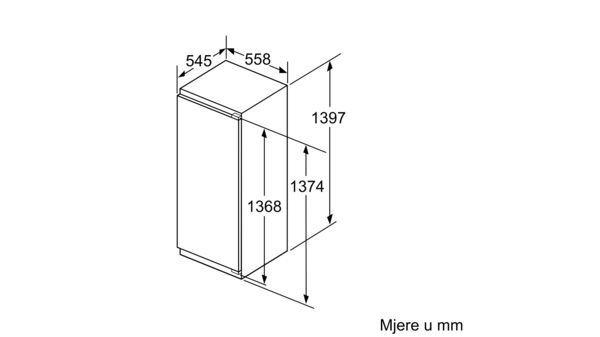 Serie | 8 Ugradbeni hladnjak s odjeljkom zamrzivača 140 x 56 cm KIF52AF30 KIF52AF30-5