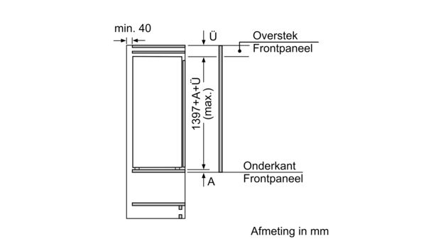 Serie | 8 Integreerbare koelkast met diepvriesgedeelte 140 x 56 cm KIF52AF30 KIF52AF30-7