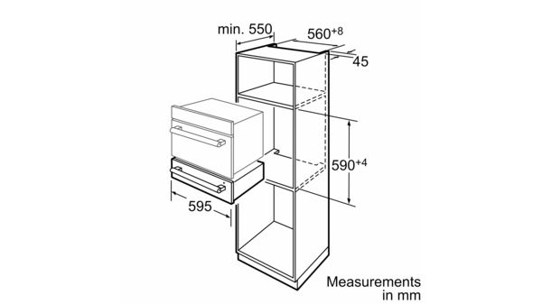 Serie | 8 Built-in warming drawer 14.1 cm HSC140652B HSC140652B-3