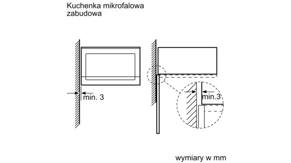 Seria 4 Kuchenka mikrofalowa do zabudowy 59 x 38 cm Stal szlachetna BFL553MS0 BFL553MS0-8