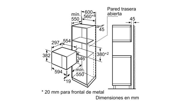 Serie | 6 built-in microwave Acero inoxidable HMT72G654 HMT72G654-7