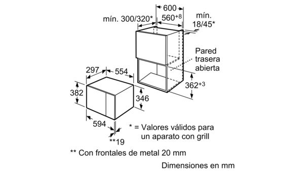 Serie | 6 built-in microwave Acero inoxidable HMT72G654 HMT72G654-6