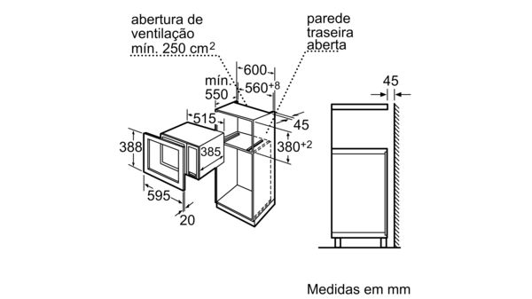 MICROONDAS INTEGRABLE BOSCH HMT84G651 INOX.