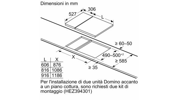 Serie 6 Domino, piano cottura a induzione 30 cm Nero, con profili PIB375FB1E PIB375FB1E-10