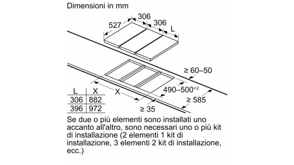 Serie 6 Piano cottura a induzione domino 30 cm Nero, con profili PIB375FB1E PIB375FB1E-7
