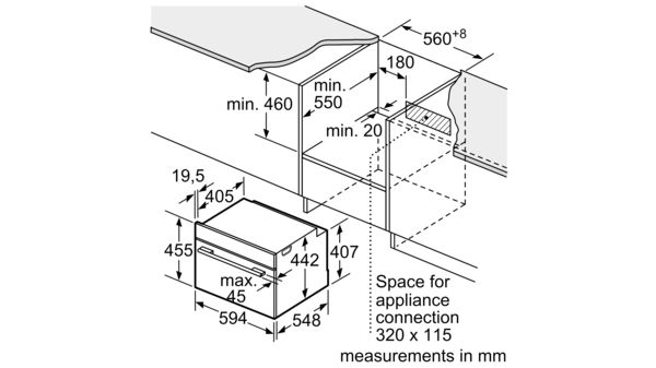 Духовой шкаф bosch cmg633bw1 белый