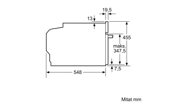 Serie 8 Kompaktiuuni mikroaaltotoiminnolla 60 x 45 cm Musta CMG8764B6 CMG8764B6-11
