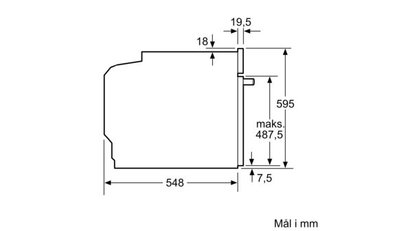 Serie 8 Innbyggingsovn med mikrobølgefunksjon 60 x 60 cm Rustrfritt stål HMG656RS1 HMG656RS1-9