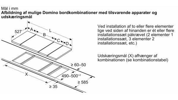Serie 6 Domino induktionskogeplade 30 cm Sort, overflademontering med ramme PIB375FB1E PIB375FB1E-8