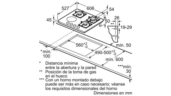 Serie | 6 Encimera mixta - gas y vitrocerámica, 60 cm de ancho PSY626B21E PSY626B21E-4
