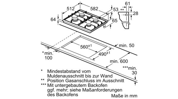 Serie | 6 Gas-Kochfeld, Edelstahl, 60 cm NNH615XEU NNH615XEU-4