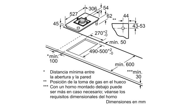 Serie | 6 Encimera mixta - gas y vitrocerámica, 30 cm de ancho PSA326B21E PSA326B21E-4