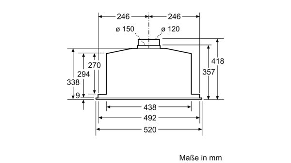 Serie 6 Lüfterbaustein 52 cm Edelstahl DHL575C DHL575C-9