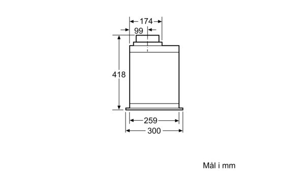 N 70 Indbygningsemhætte 70 cm Rustfrit stål D57ML66N1 D57ML66N1-4