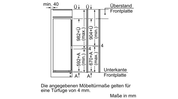 Serie 4 Einbau-Kühl-Gefrier-Kombination mit Gefrierbereich unten 157.8 x 54.1 cm Schleppscharnier KIV77VSF0 KIV77VSF0-9