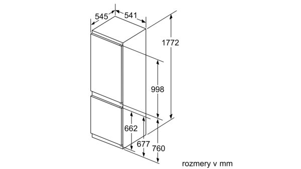 Serie | 4 Zabudovateľná chladnička s mrazničkou dole 177.2 x 54.1 cm KIN86VS30 KIN86VS30-6