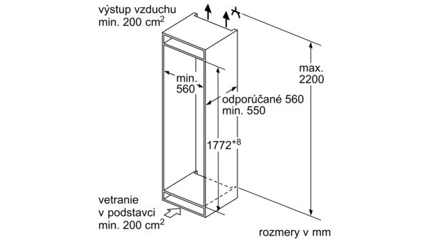 Serie | 4 Zabudovateľná chladnička s mrazničkou dole 177.2 x 54.1 cm KIV86VF30 KIV86VF30-6