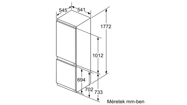 Serie | 4 Beépíthető, alulfagyasztós hűtő-fagyasztó kombináció 177.2 x 54.1 cm KIN86VF30 KIN86VF30-8