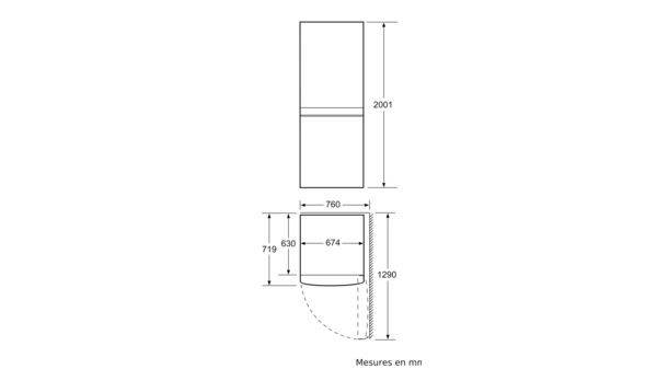 Serie | 8 Réfrigérateur-congélateur pose libre avec compartiment congélation en bas Rouge KCE40AR40 KCE40AR40-5
