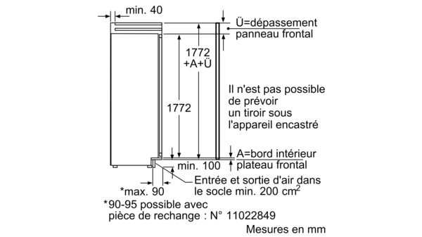 Serie | 8 Réfrigérateur intégrable 177.5 x 56 cm KIF42P60 KIF42P60-8