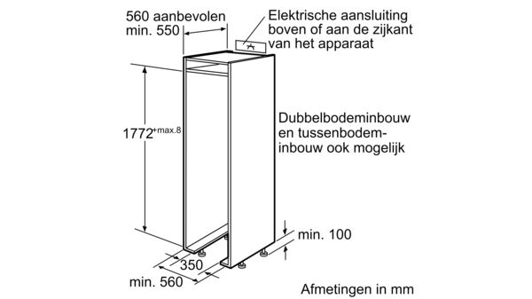 Serie | 8 Inbouw koelkast met vriesvak 177.5 x 56 cm KIF40P60 KIF40P60-5