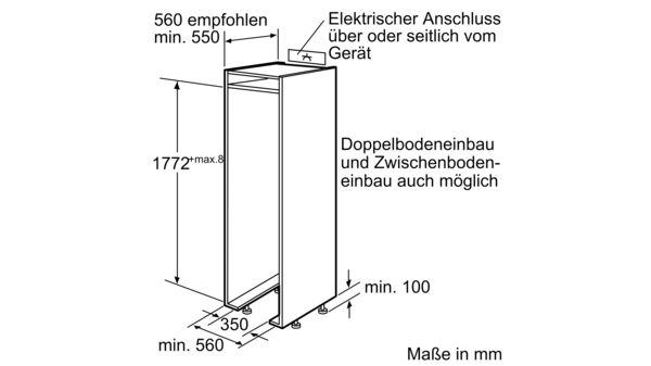 Serie | 8 Einbau-Kühlschrank 177.5 x 56 cm KIF42P60 KIF42P60-12