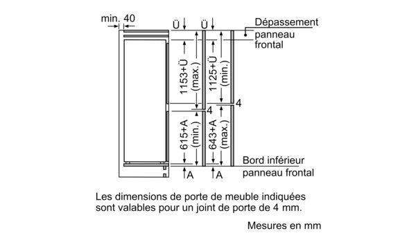 Serie | 6 Réfrigérateur-congélateur intégrable avec compartiment congélation en bas KIC82AF30Y KIC82AF30Y-2