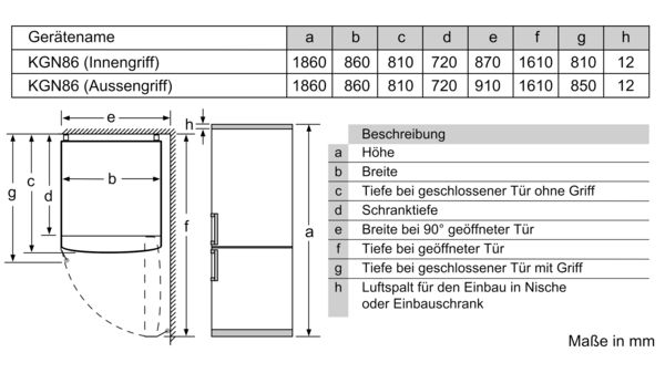Serie 6 Freistehende Kühl-Gefrier-Kombination mit Gefrierbereich unten 186 x 86 cm Edelstahl (mit Antifingerprint) KGN86AIDP KGN86AIDP-8