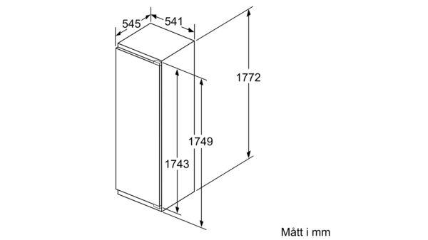 Serie 4 Integrerad kylskåp 177.5 x 56 cm Platta gångjärn KIR81VFF0 KIR81VFF0-9