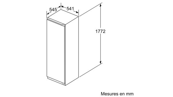 Série 4 Réfrigérateur intégrable avec compartiment congélation 177.5 x 56 cm sliding hinge KIL82VS30 KIL82VS30-5