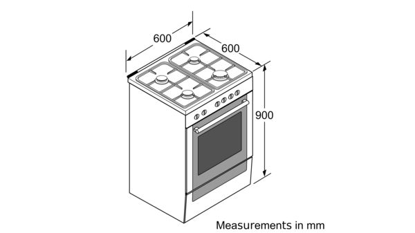 Serie | 4 Freestanding dual fuel cooker Stainless steel HGD74W455A HGD74W455A-8