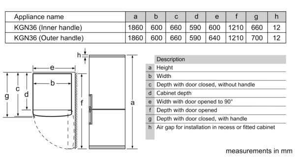 Serie | 4 free-standing fridge-freezer with freezer at bottom 186 x 60 cm Inox-easyclean KGN36XI35G KGN36XI35G-6