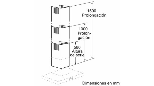 Accesorio para campana 1000 mm DHZ1225 DHZ1225-3