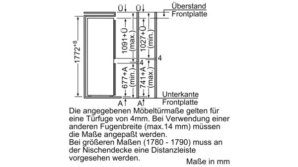 Serie | 2 Einbau-Kühl-Gefrier-Kombination mit Gefrierbereich unten 177.2 x 54.1 cm Schleppscharnier KIV34V21FF KIV34V21FF-8