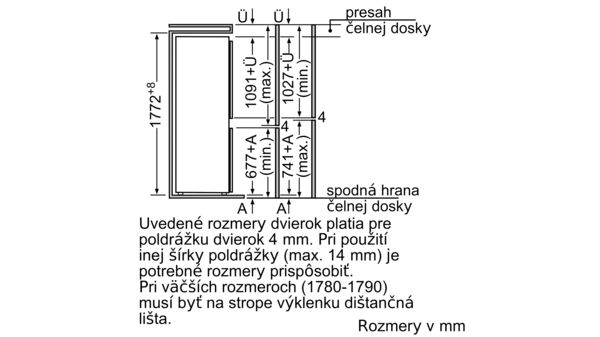 Serie | 2 Zabudovateľná chladnička s mrazničkou dole 177.2 x 54.1 cm sliding hinge KIV34V21FF KIV34V21FF-8