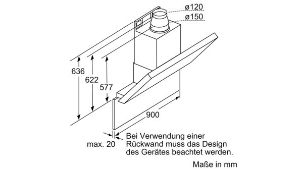Schräg-Essen-Design Wandesse, 90 cm DWK09E852 DWK09E852-9