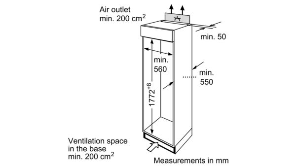 Einbau-Kühl-/Gefrier-Kombination Integrierbar, Flachscharnier-Technik KIS34A65 KIS34A65-4