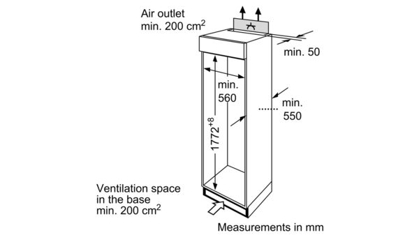 Einbau-Kühl-/Gefrier-Kombination Integrierbar, Flachscharnier-Technik KIS34A65 KIS34A65-3