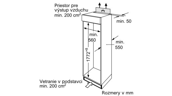Serie | 4 Zabudovateľná chladnička s mrazničkou dole KIV34A51 KIV34A51-3