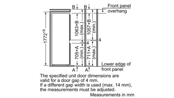 Einbau-Kühl-/Gefrier-Kombination Integrierbar, Flachscharnier-Technik KIS34A65 KIS34A65-2