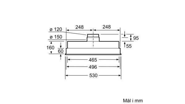 iQ300 Indbygningsemhætte 53 cm Sølvmetallic LB55565 LB55565-5