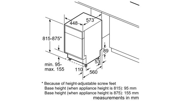 Serie | 6 Built-under dishwasher 45 cm Stainless steel SPU68M05AU SPU68M05AU-7