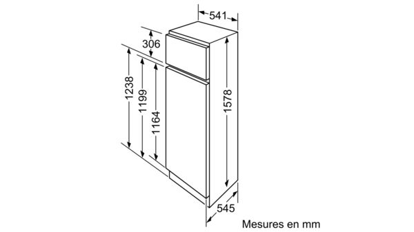 Série 4 Réfrigérateur 2 portes intégrable 157.8 x 54.1 cm KID28V20FF KID28V20FF-6